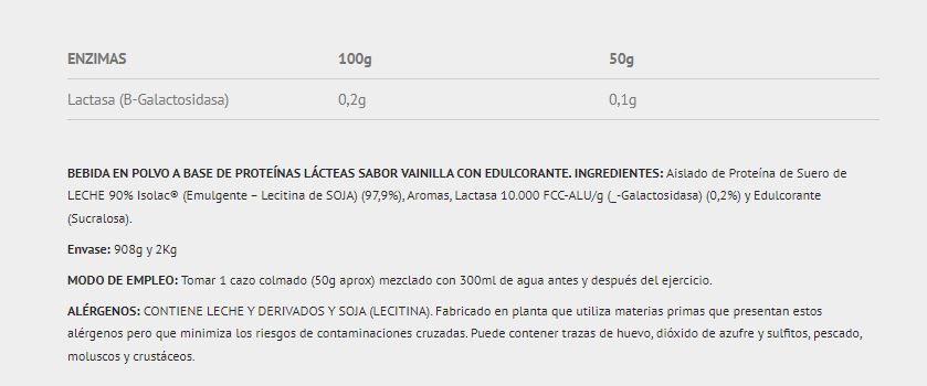 PROTEINA ISOLAT 2.0, 2KG sabor  VAINILLA, Scientiffic Nutrition