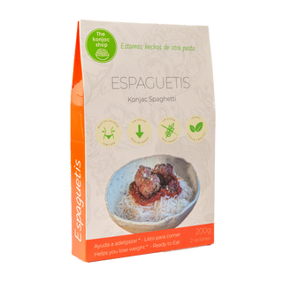 Espaguetis de konjac shirataki de The Konjac Shop, 200 g, pasta keto sin gluten