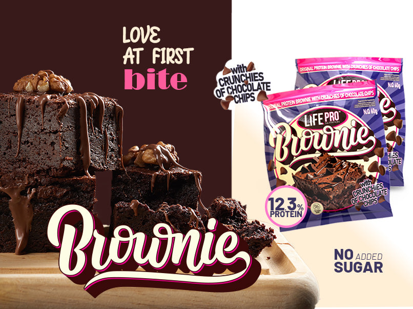 Brownie Keto Proteico, 60g. Life Pro