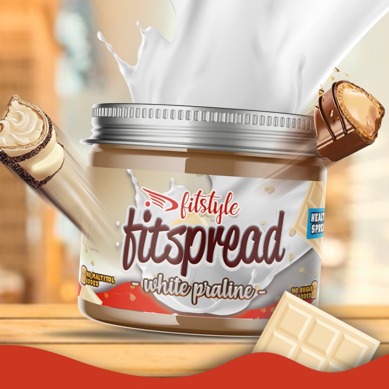 Informacion nutricional de FITspread White Praline Crunchy de Fitstyle