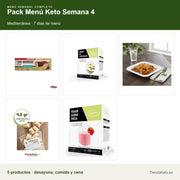 Pack Menú Keto Semana 4: todos los productos que incluye el pack
