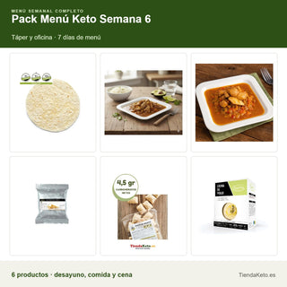 Pack Menú Keto Semana 6: todos los productos que incluye el pack