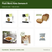 Pack Menú Keto Semana 8: todos los productos que incluye el pack