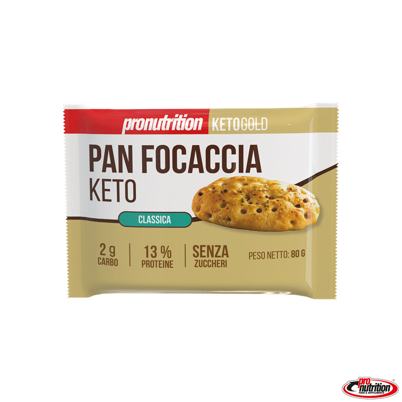 Focaccia keto. 80G. Pronutrition