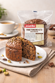 Panettone keto dubai con chocolate. Individual. 100 gr.Pronutrition