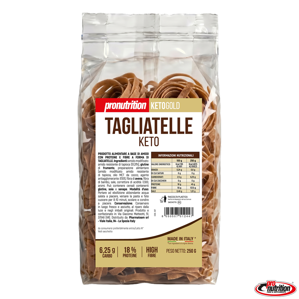 Tallarines keto Pronutrition 250 g, envase nuevo