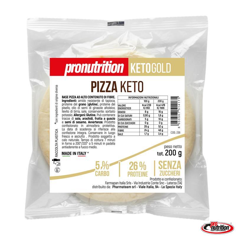 Base de pizza keto y proteica. 200 gr. Pronutrition