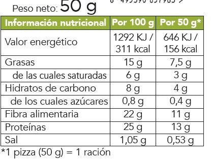 Base de pizza italiana keto y proteica. INDIVIDUAL. 3 carbos por pizza. Low Carb Goodies