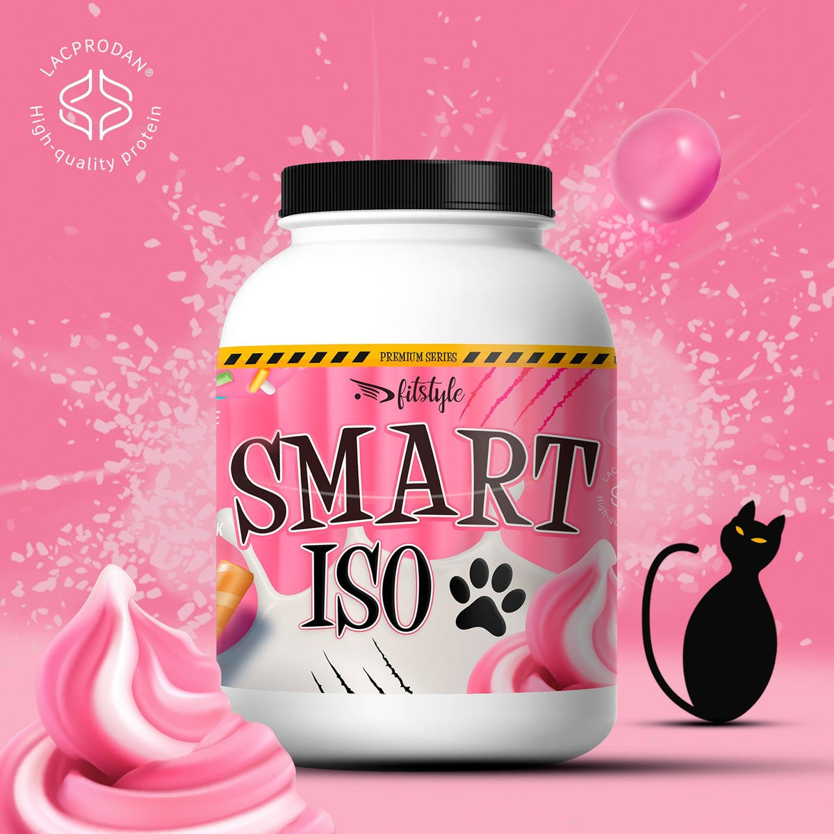 Proteína aislada de suero keto Fitstyle sabor Pink Cake 500 g