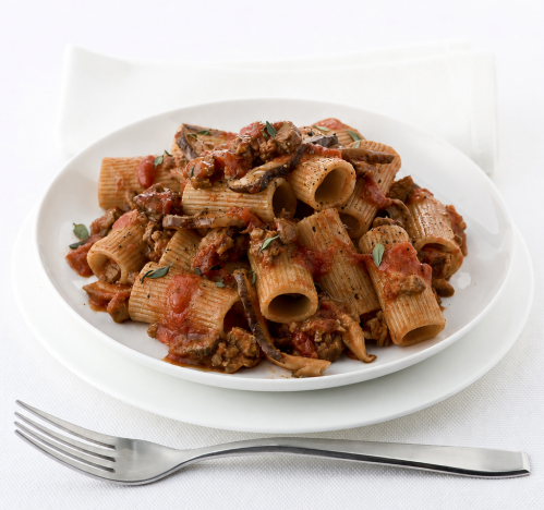 Plato de rigatoni keto Linea 6