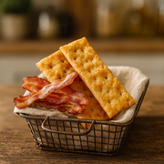 Tostada keto crujiente, sabor bacon. 50 gr. Pronutrition