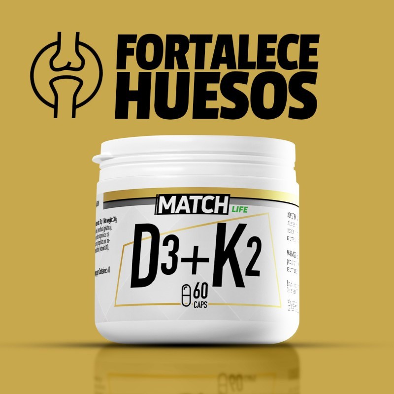 Vitamina D3 + K2 MATCH, información del producto
