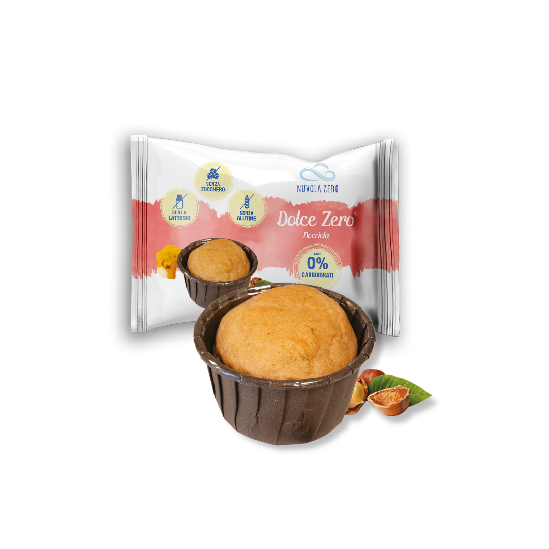 Muffin de avellana. 0 carbos, sin gluten ni lactosa, Nuvola Zero