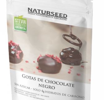 Gotas de chocolate negro keto (Con stevia y eritritol)