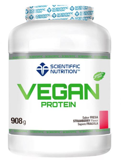 Proteïna vegana amb stevia i enzims digestius. Sabor MADUIXA 908gr