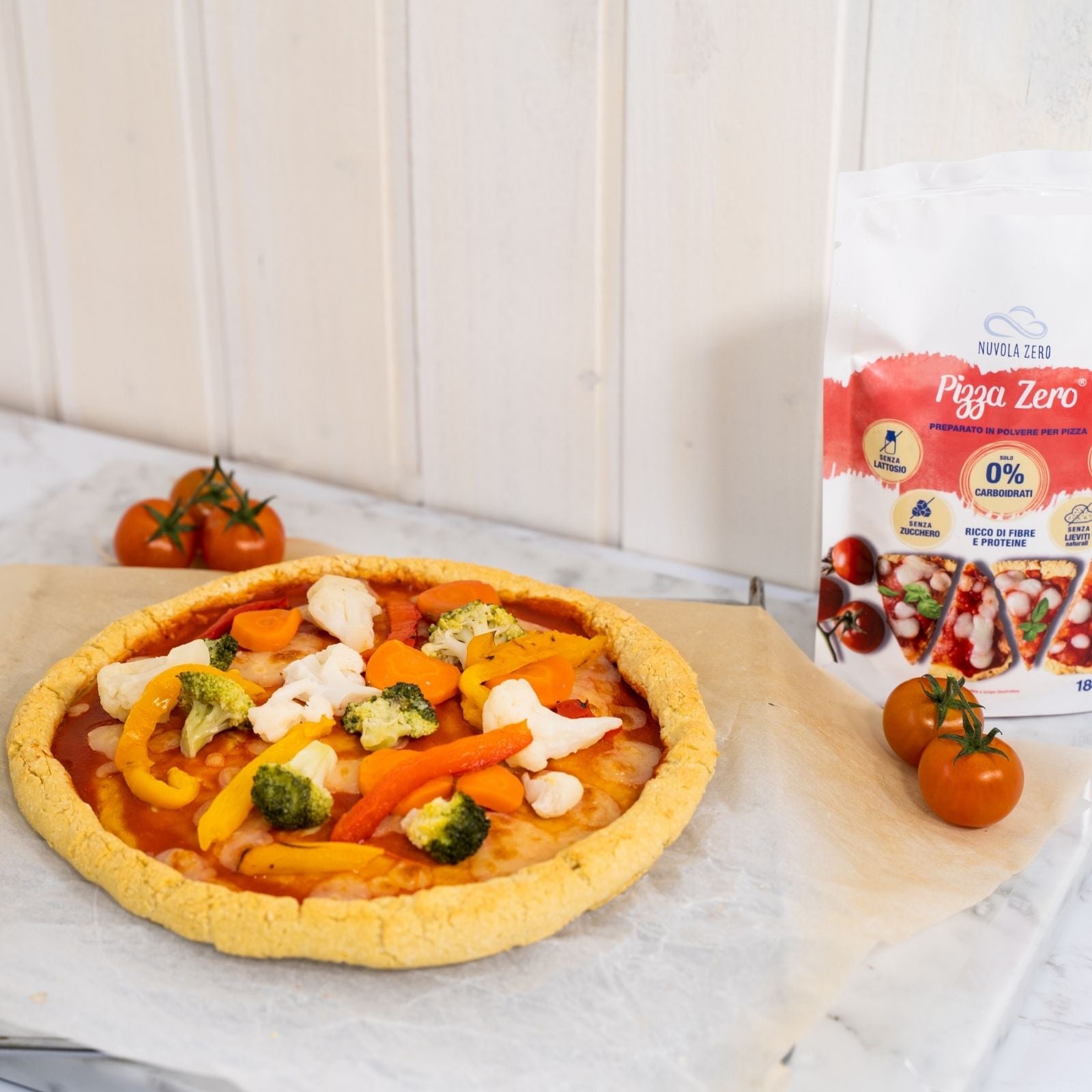 Mezcla lista para preparar pizza con cero carbohidratos, Nuvola Zero